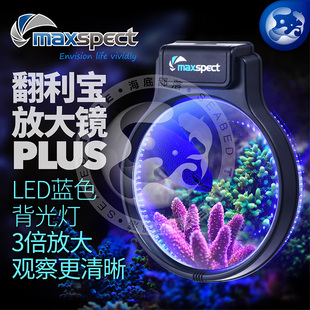迈光放大镜鱼缸滤镜补光海缸珊瑚观察镜磁吸缸擦 微距海水鱼观赏