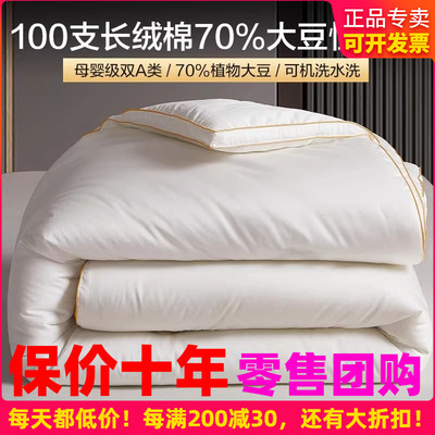 A类全棉冬被四季被博洋大豆纤维