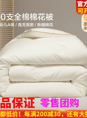 60支长绒棉纯棉棉被博洋棉花