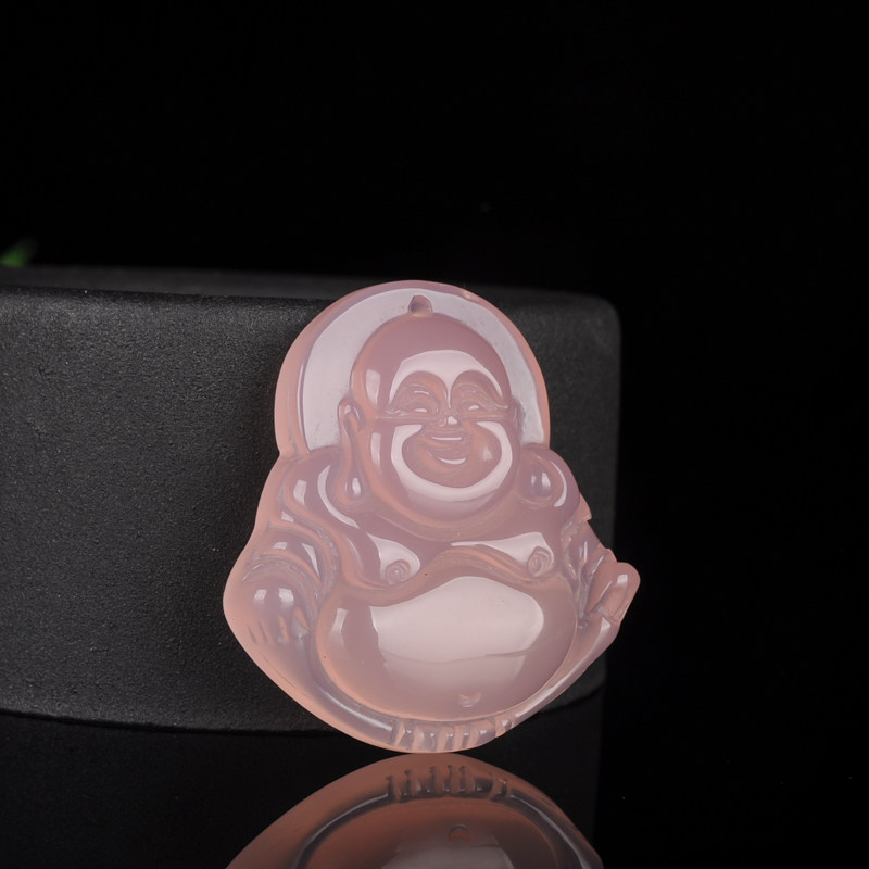 jade quality goods Ice Pink chalcedony agate Buddha belly Pendant Pink Chalcedony agate Maitreya Buddha Safetyin the Accessories/Fashion Jewelry, Pendant/Pendant  category - from Buy2taobao.com to provide professional Taobao agent buy service