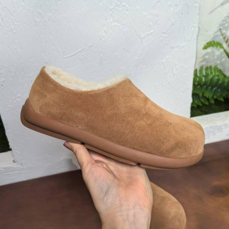 平底棉鞋低帮小土豆勃肯鞋男女雪地靴懒人穆勒鞋通勤情侣冬季加绒