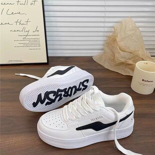 运动板鞋 丑萌二棉小白鞋 chic小众学生棉鞋 新款 女德训2025冬季