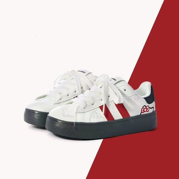 厚底百搭德训小白鞋女2025新款春季小众复古皮面增高运动休闲板鞋,运动鞋new,德训鞋,淘宝优惠券,粉丝福利购,淘宝优惠卷