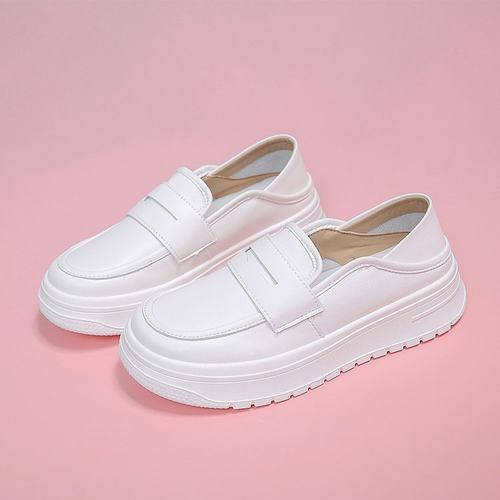 护士鞋女软底透气不累脚一脚蹬单鞋白色鞋子女款防滑小白鞋医护鞋