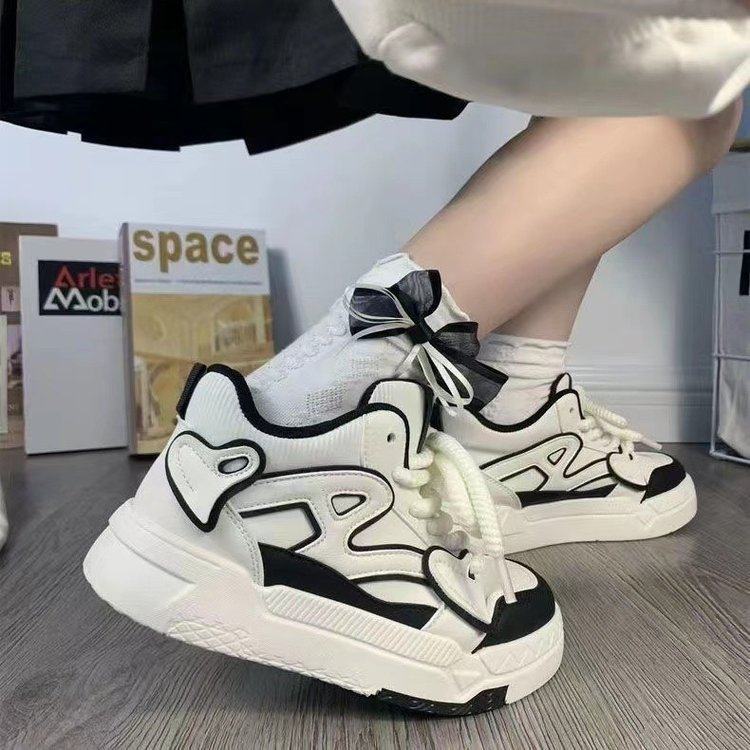 时尚多巴胺厚底小白鞋女2025年春秋新款小众学生百搭休闲运动板鞋,运动鞋new,德训鞋,淘宝优惠券,粉丝福利购,淘宝优惠卷