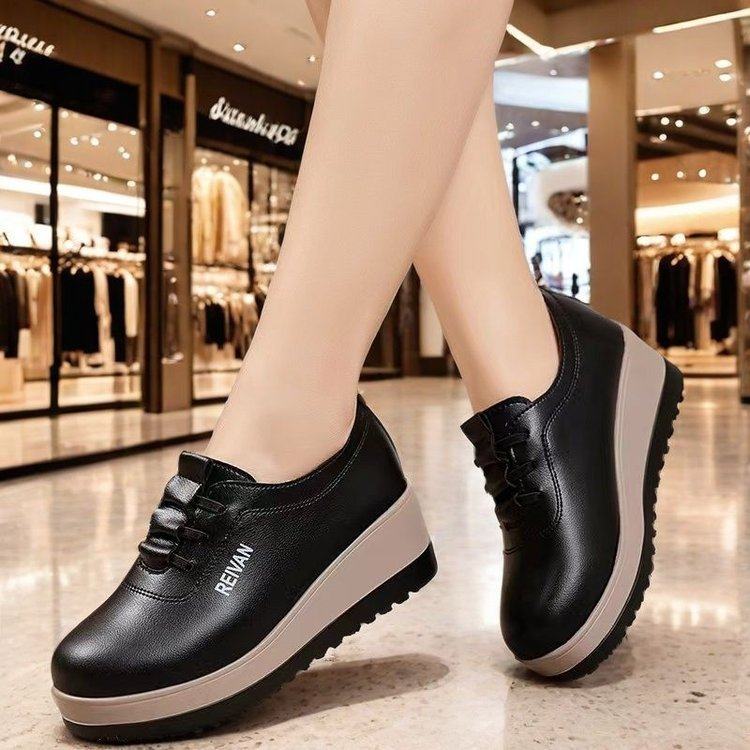 品牌女鞋新款真皮厚底百搭松糕休闲鞋中老年妈妈鞋防滑大码小码,运动鞋new,德训鞋,淘宝优惠券,粉丝福利购,淘宝优惠卷