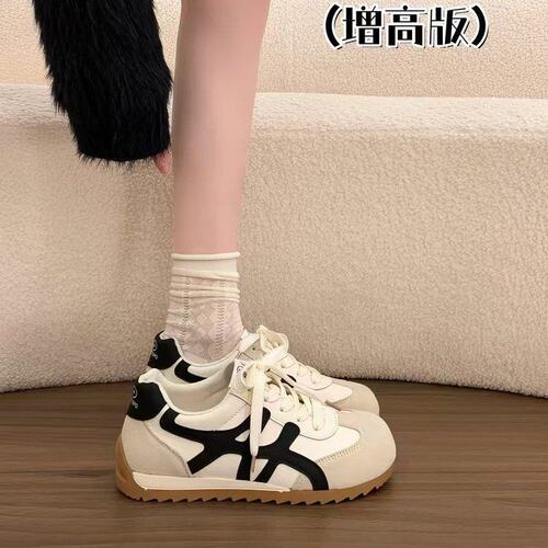 厚底德训鞋女小白鞋2026新款春季鞋子百搭爆款阿甘鞋休闲运动板鞋