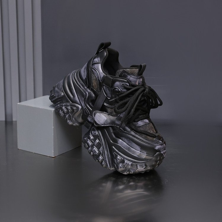 厚底增高老爹鞋女2025秋冬新款松糕底小个子透气轻便运动休闲鞋子