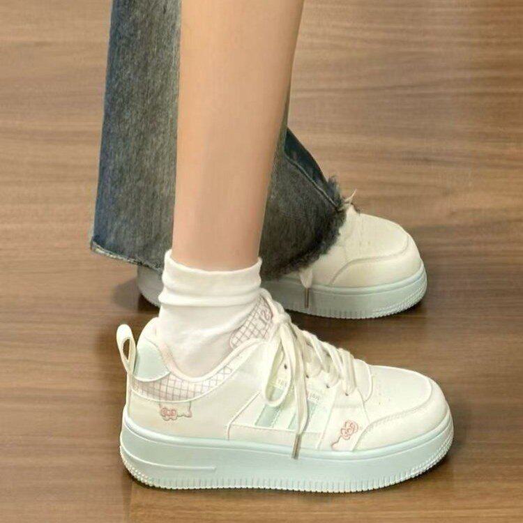 百搭韩版时尚网红ins透气学生复古厚底平底软底网面女鞋小白鞋单