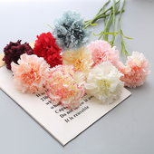 仿真大康乃馨花束假花绢花教师节母亲妇女节送礼装 饰花瓶单支插花