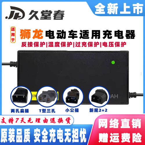 狮龙电动车电瓶适配充电器