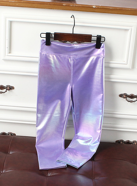 清仓H218-S4童装 104-134码 欧美儿童弹力长裤涂层打底裤女童外贸