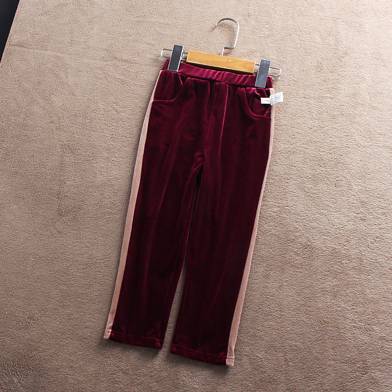 清仓 100码 童装E217国内单 儿童天鹅绒长裤休闲裤女童中童春秋款,童装/婴儿装/亲子装,裤子,淘宝优惠券,粉丝福利购,淘宝优惠卷