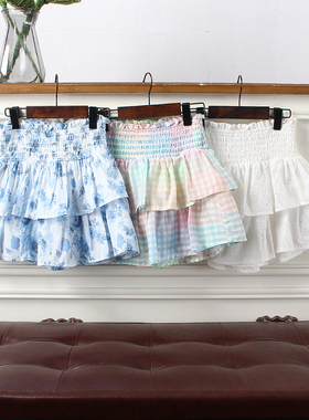 J863-M6童装 110-160码 欧美儿童纯棉半身裙女童休闲短裙夏季外贸