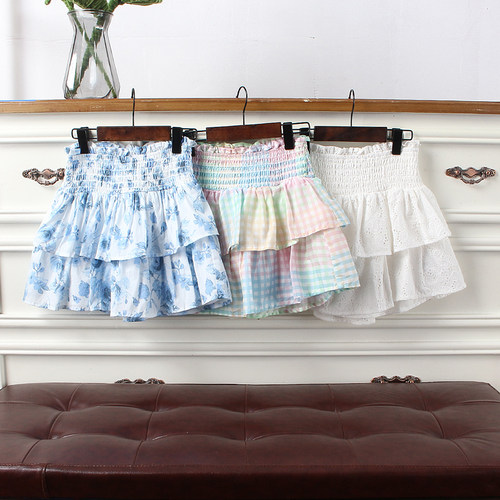 外贸儿童棉布半身裙夏季纯棉短裙