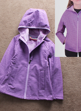 瑕疵J118-P1童装100-110码欧美儿童外套拉链衫软壳冲锋衣春秋外贸