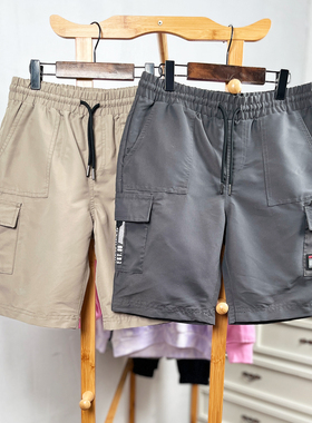 瑕疵 K438-53童装130-150码 欧美儿童五分裤速干裤夏季男女童外贸