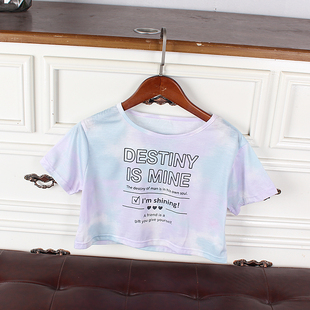 150码 130 日系儿童圆领T恤宽松短款 半袖 外贸 瑕疵K308 夏季 H2童装