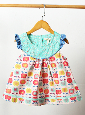 J232-O6 童装90-130码 欧美儿童夏装上衣女童卡通T恤女童可爱外贸