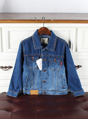 K151 童装110-160码 国内儿童牛仔外套宽松春秋男女童休闲百搭