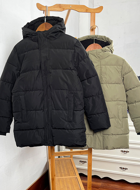 K579 童装128-164码 欧美儿童棉袄连帽棉衣男童休闲外套冬季外贸