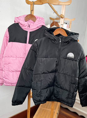 瑕疵H842 童装150-165码欧美儿童加厚棉袄棉衣冬季女童宽松外贸