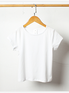 瑕疵 E853-中E3童装115-160码 儿童纯棉短袖T恤女童半袖白色外贸