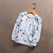 140码 瑕疵 欧美儿童加绒卫衣春秋女童男童外贸 童装 F608 中B1