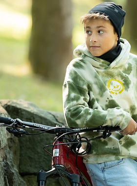 H746-E8童装 134-170码 欧美儿童薄绒卫衣男女童连帽外套春秋外贸