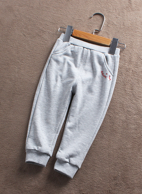 F650-G2 童装85-100码国内儿童毛圈长裤卫裤女童春秋款可爱可开档