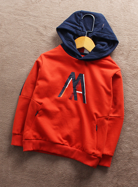 瑕疵 F956-J4童装104码 欧美单 儿童加绒卫衣带帽女童春秋款外贸