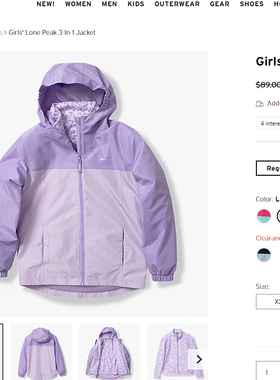 J710 童装120-160码 欧美儿童三合一冲锋衣外套拉链衫春秋外贸