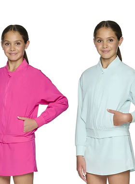 K412-K4童装110-160码欧美儿童棒球领外套宽松拉链衫春秋女童外贸