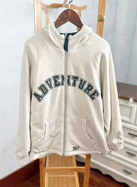 瑕疵 H792-W2童装150码 欧美儿童双面穿拉链衫连帽外套男女童外贸