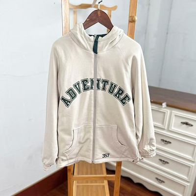 儿童双面穿拉链衫连帽外套外贸