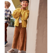 女童休闲阔腿裤 K561 春秋外贸 158码 法国儿童灯芯绒长裤 A7童装 104