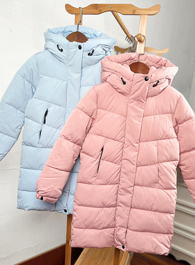 瑕疵K631 童装92-170码 欧美儿童中长款棉袄棉衣冬季女童休闲外贸