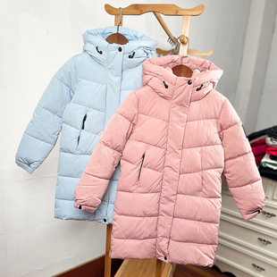 瑕疵K631 童装92-170码 欧美儿童中长款棉袄棉衣冬季女童休闲外贸