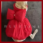 草莓慕斯 保暖 大狗过年衣服秋冬金毛柴犬哈士奇公主裙棉服新年装