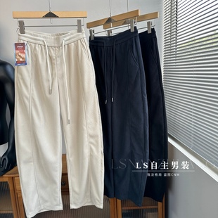 型 3D弯刀版 情侣款 冬季 略带高端 加绒条绒松紧腰休闲裤 设计师线