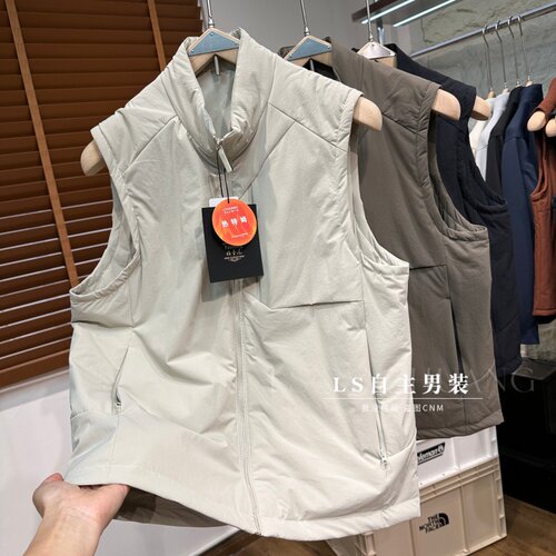 大厂货保暖立领马甲男士秋冬季时尚休闲潮流高级感夹棉背心外套潮