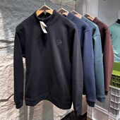 精致虎头刺绣 断码 清 加绒加厚外贸男秋冬休闲保暖半高领卫衣潮