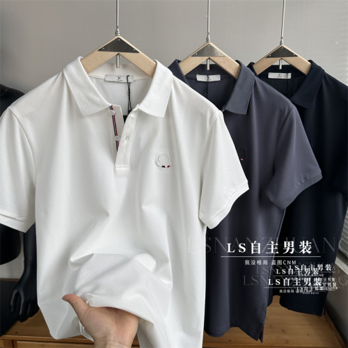 轻奢品质~亲肤透气立体刺绣 春夏男士珠地棉翻领POLO衫短袖T恤男