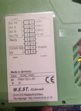 {议价}W.E.S.T比例放大器PAM-192–L–S1