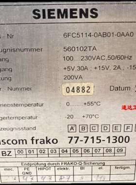 {议价}6FC5114-0AB01-0AA0 工业数控设备电源