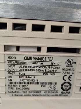{议价}CIMR-VB4A0031FBA安川包好无维修  实物拍