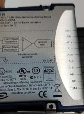 {议价}NI9215 温度数采仪模块4-CH 16bit Sim