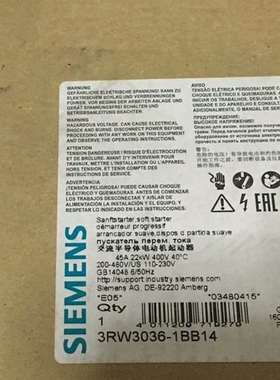 {议价}3RW3036-1BB14正品包邮议价