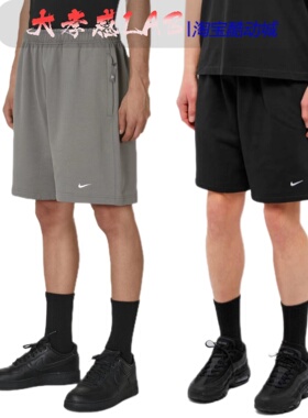NikeLab Solo Swoosh 重磅法式毛圈刺绣运动休闲短裤 DX0818-029