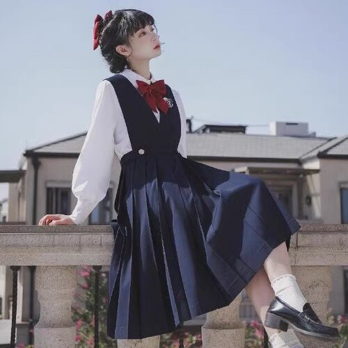 西式护奶裙JK制服原创连衣裙套装